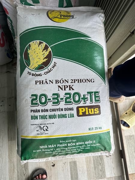 Npk bón đòng lúa 20-3-20 hai phong 25 kg